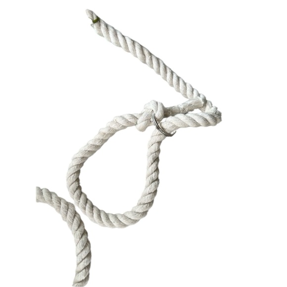 Wedding Flower Dog White Rose Rope Leash Homemade, Not Meant For A Dog The Pulls - Picture 2 of 4